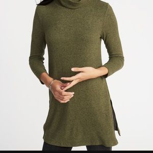 Soft fleece long turtleneck